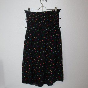 Rainbow polka dot swimsuit cover up dress